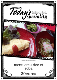 menu omu rice et soba