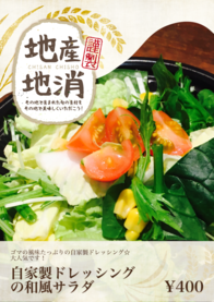 自家製ドレッシングの和風サラダ